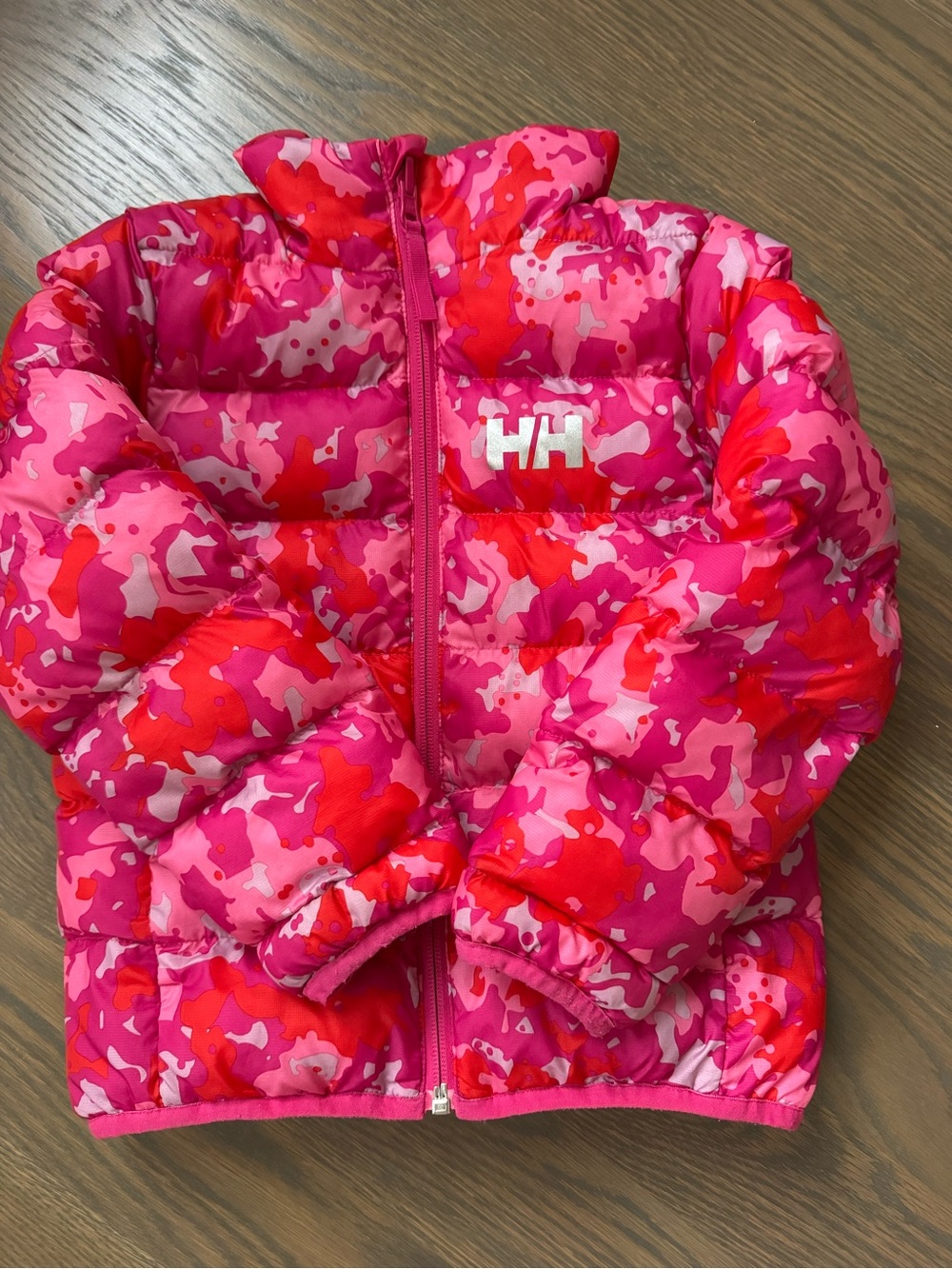 Helly Hansen Pink & Red Camo Toddler Puffer Jacket - 6
